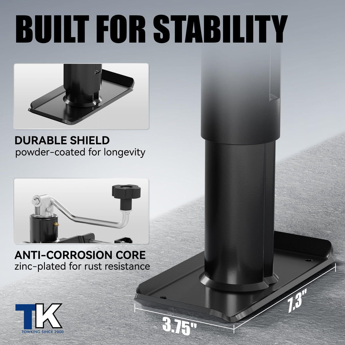 2000 lbs 10in Lift Compact Boat Trailer Jack U979