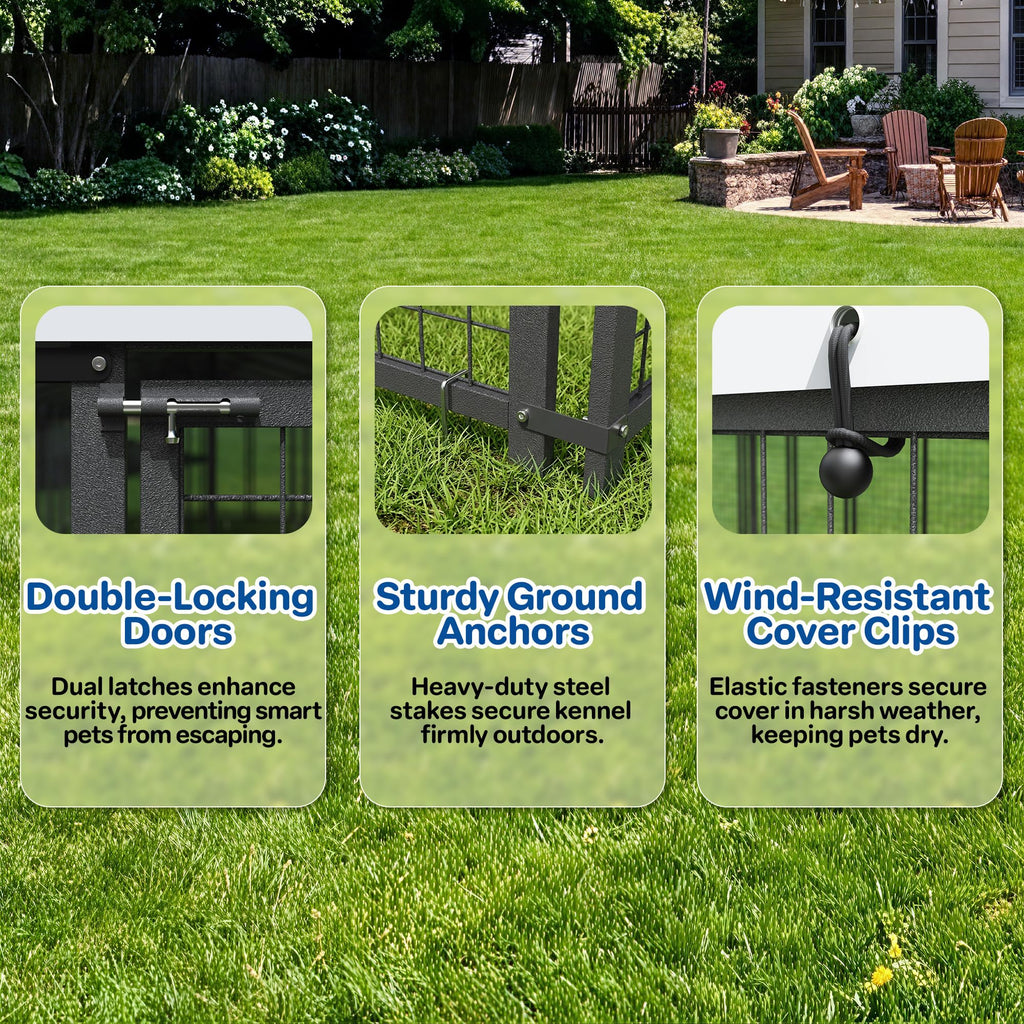 10x10 ft Heavy Duty Outdoor Dog Kennel R354251