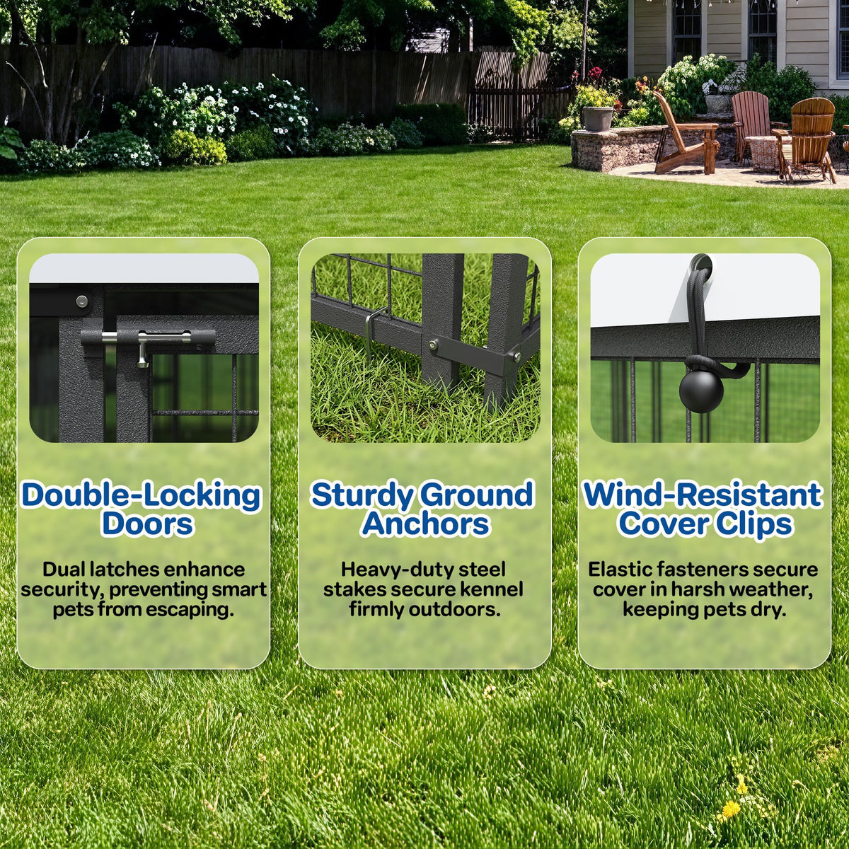 10x10 ft Heavy Duty Outdoor Dog Kennel R354251