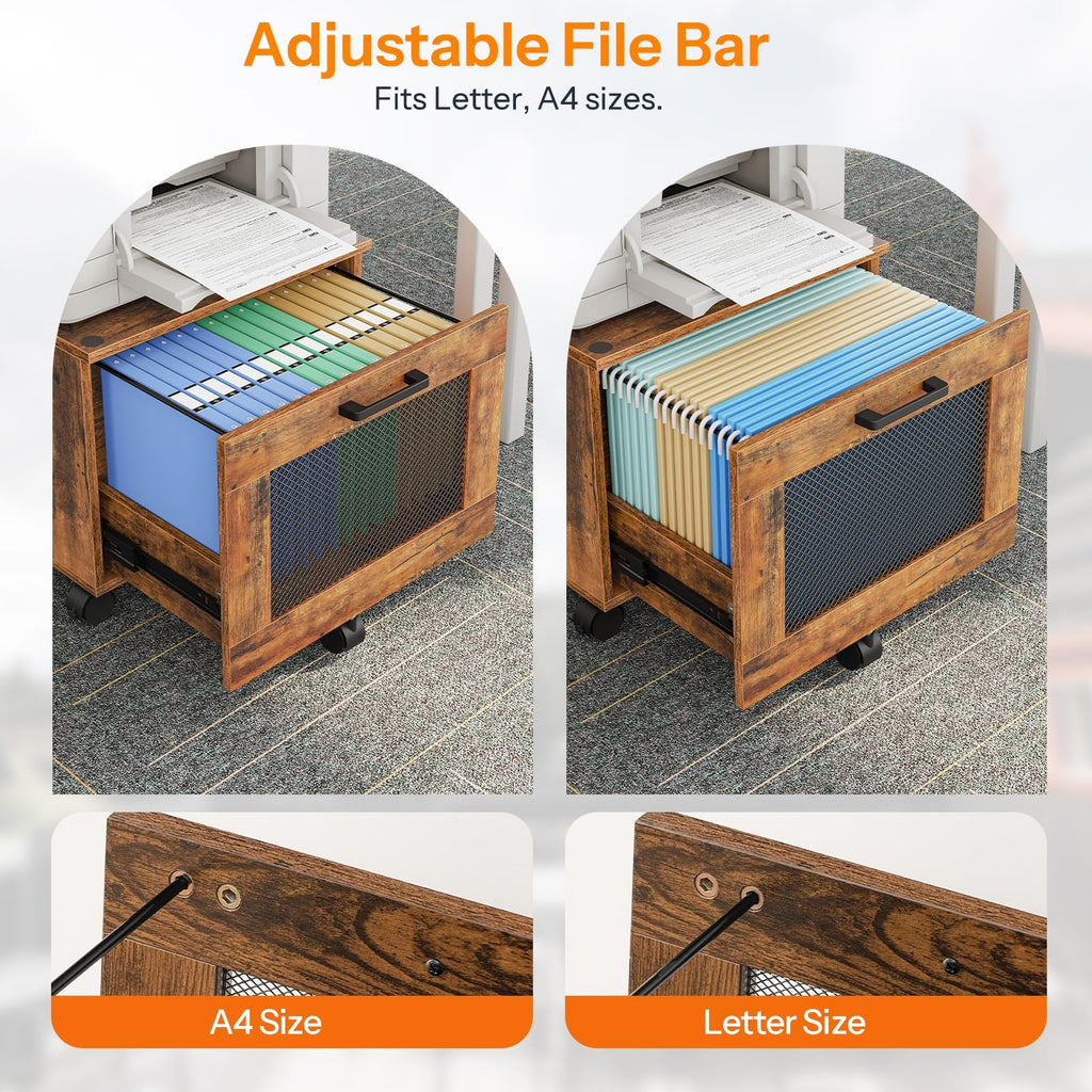 Rolling File Cabinet with Drawer A256