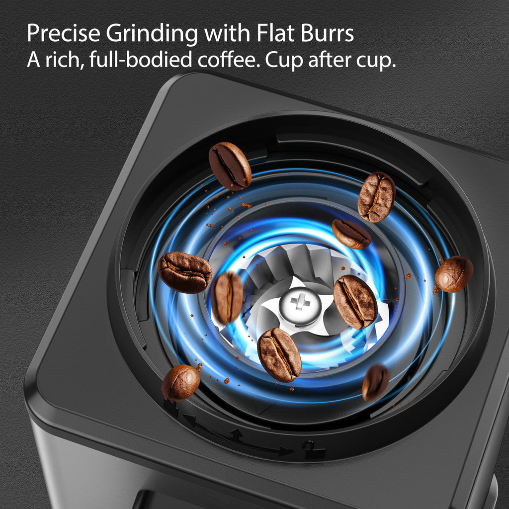 Electric Coffee Grinder with 25 Grinding Settings and 60-Second Timer S538