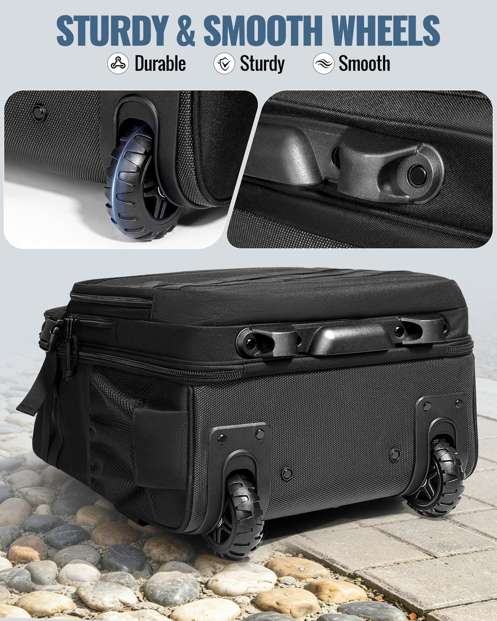 17 Inch Rolling Tactical Laptop Backpack with Wheels X7412