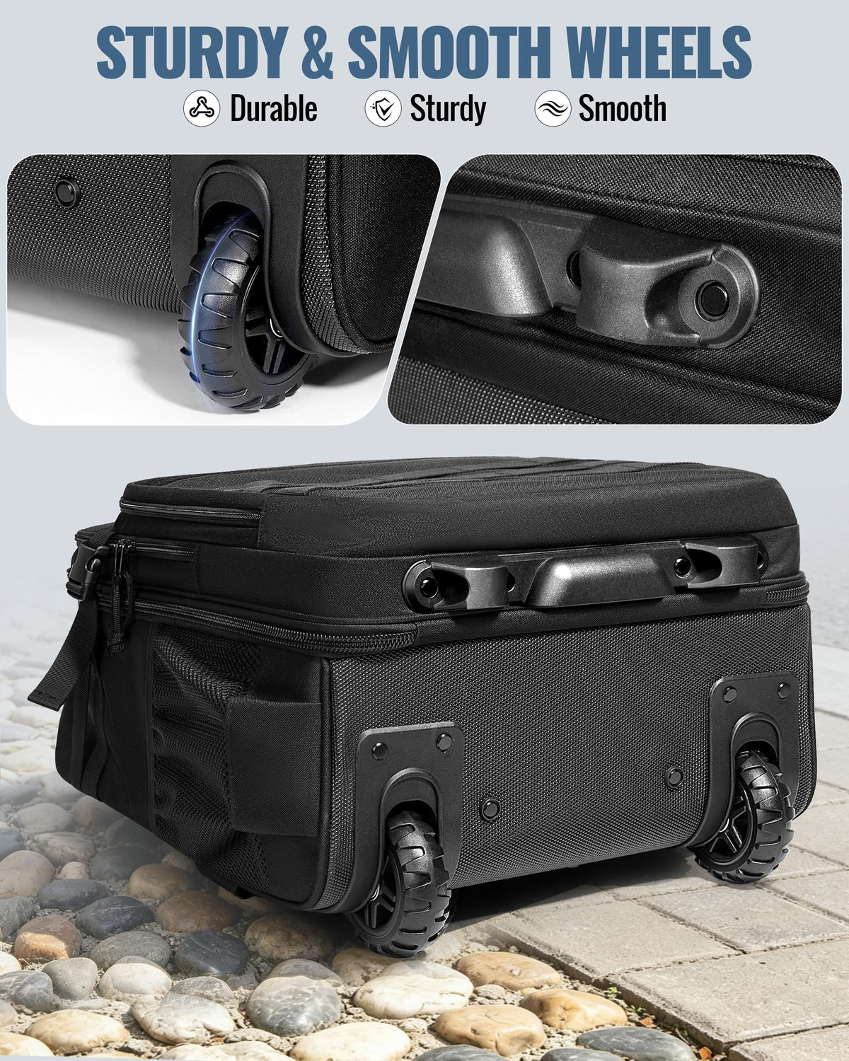 17 Inch Rolling Tactical Laptop Backpack with Wheels X7412
