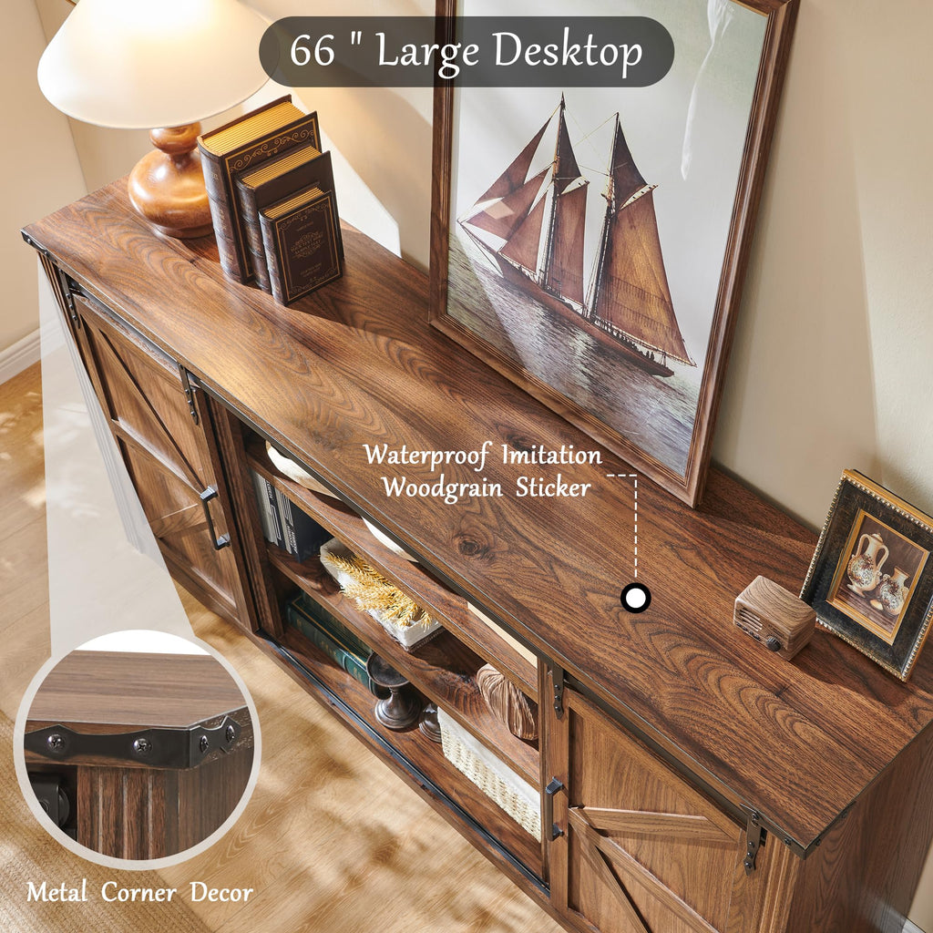 66" TV Stand with 4 Drawers Z930