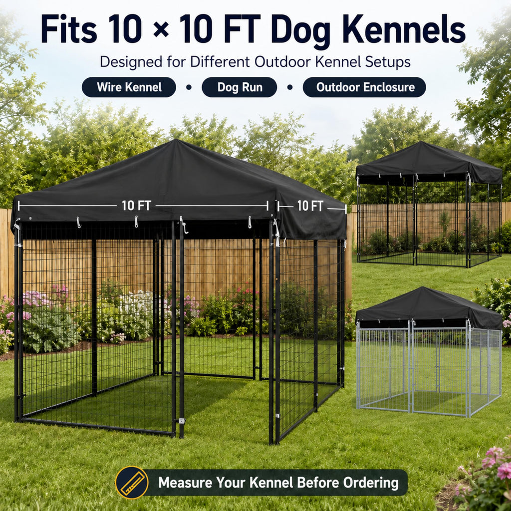 10x10 FT Heavy Duty Waterproof Dog Kennel Cover T4254